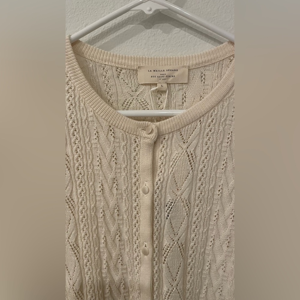 Sezane Ruben Crochet Cardigan - Picture 2 of 5